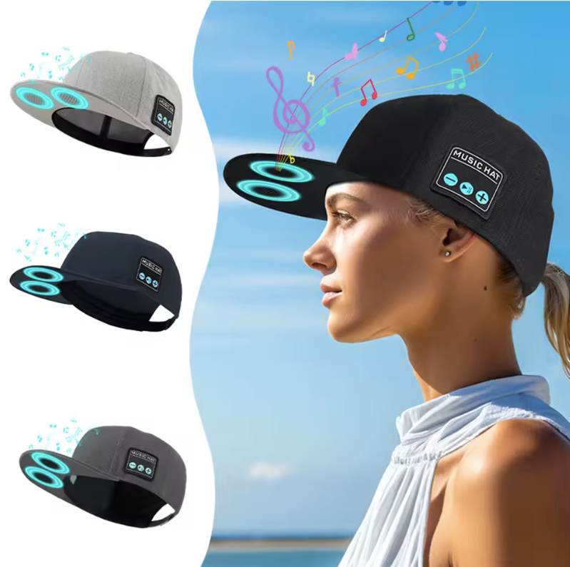 Gorra inteligente unisex con altavoz Bluetooth