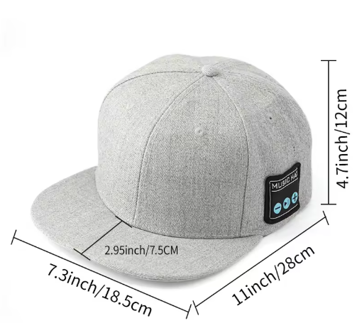 Gorra inteligente unisex con altavoz Bluetooth