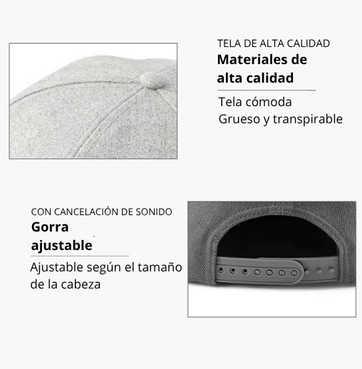 Gorra inteligente unisex con altavoz Bluetooth